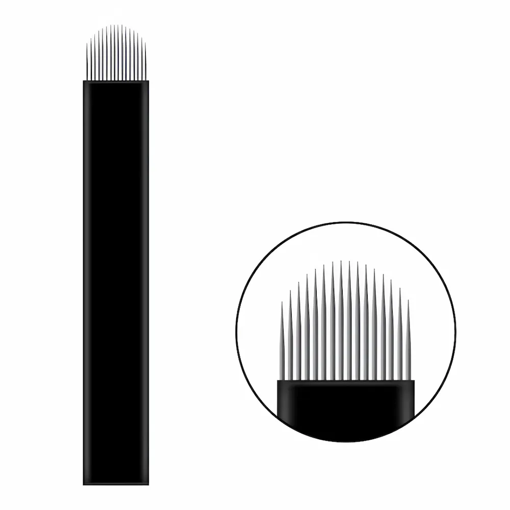 Agujas Microblading Flex 16U Black (1 Caja 35 Unid.)