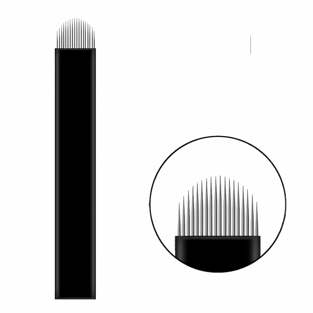 Agujas Microblading Flex 18U Black (1 Caja 35 Unid.)