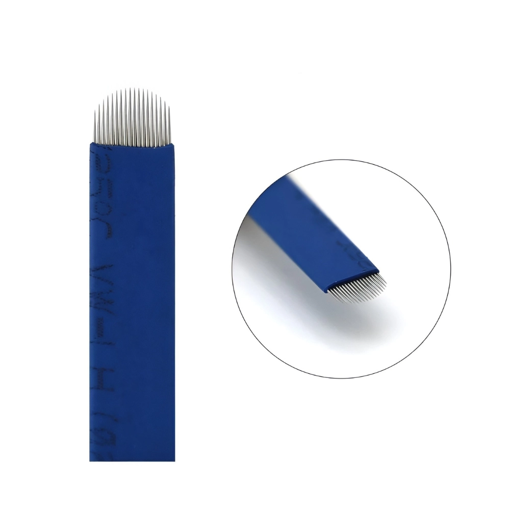 Agujas Microblading Flex 18U Blue (1 Caja 35 Unid.)
