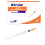 Alkhofar® Jeringa Estéril De 1ml Con Aguja 25G (1 Paq. 100 Unid.)