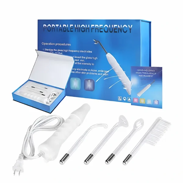 Alta Frecuencia Portátil Con 4 Electrodos 10w (1 Kit Completo)