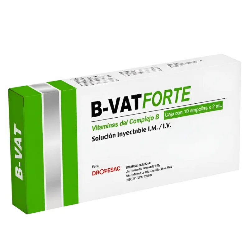 B-Vat Forte (Complejo B) 2ml – Dropesac® (1 Caja 10 Unid.) - Mesoterapia