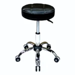 Banco Giratorio Regulable Con Ruedas Y Base Cromada (1 Set Completo)