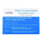Biolife® Hoja De Bisturí Estéril De Acero Fina (1 Paq. 100 Unid.)