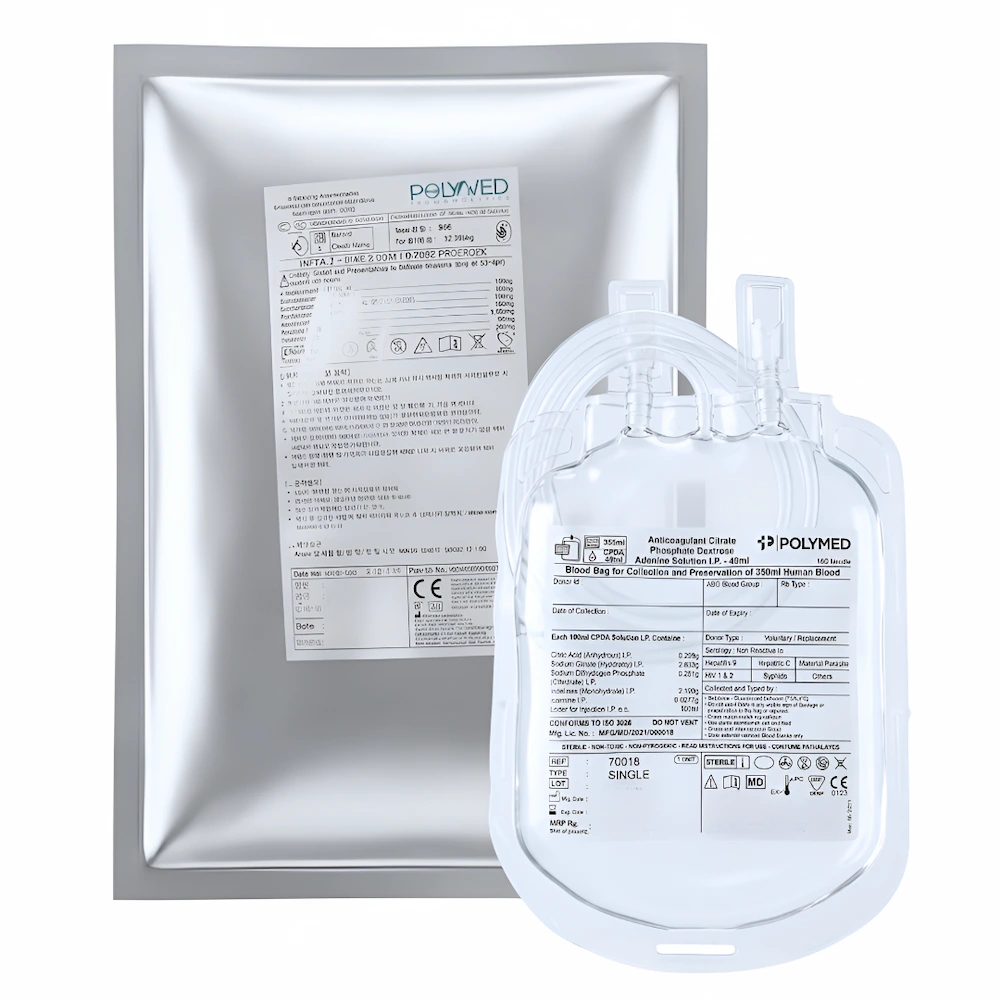 Bolsa Médica Para Transfusión De Sangre 350ml Polymed® (Por Unidad)