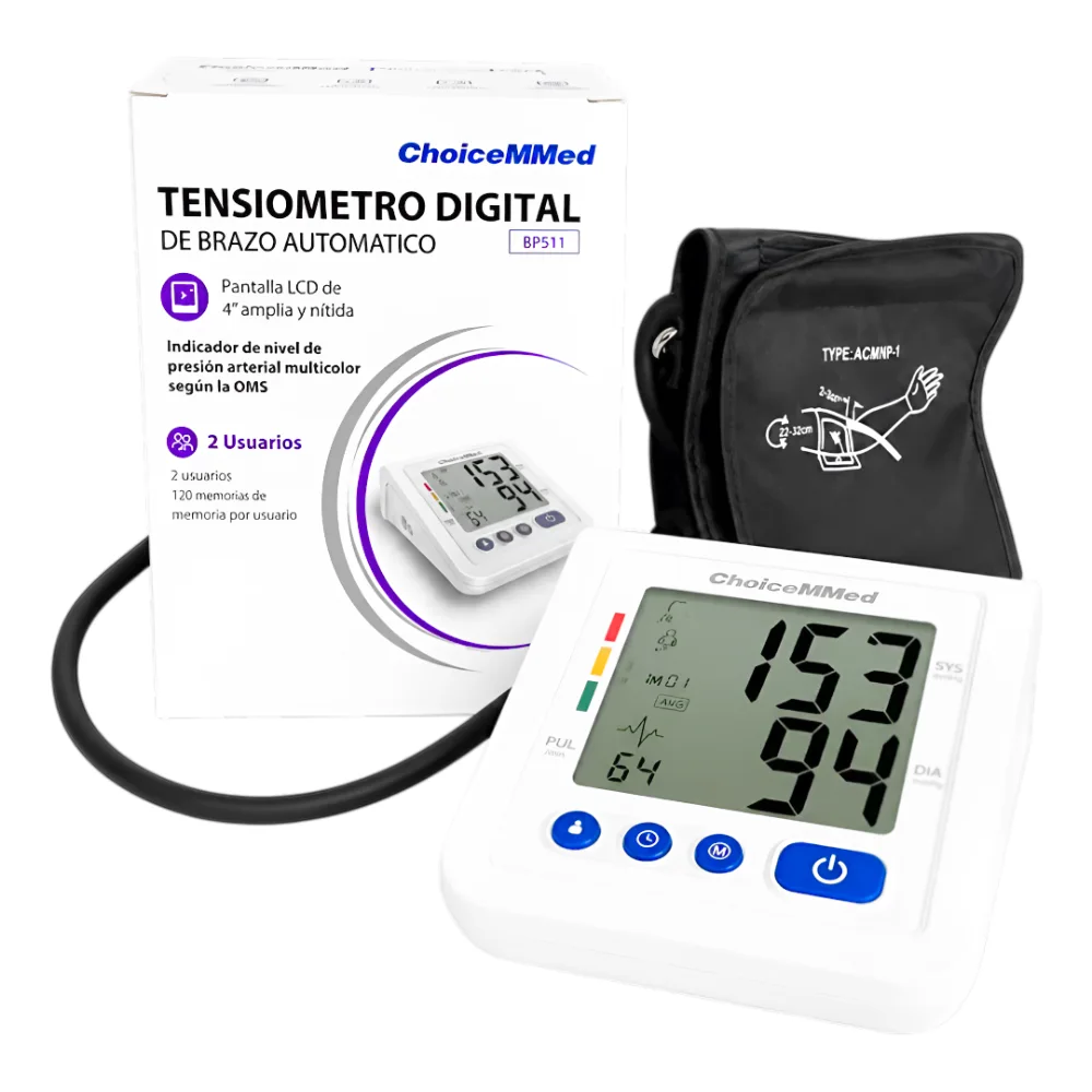 ChoiceMMed® Tensiómetro Digital De Brazo Automático BP511 (Por Unidad)