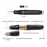 Dermógrafo Perla Negra P300 Maquillaje Permanente (1 Set Completo)