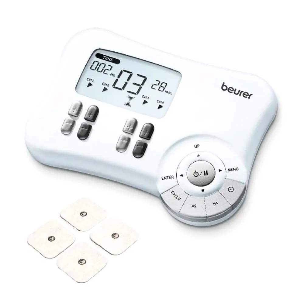 Electroestimulador-Digital-TENS-EMS-Beurer-EM-80-1-Set-Completo Electroestimulador Digital TENS/EMS EM 80 (Por Unidad)