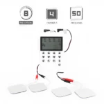 Electroestimulador Multistim Tens Ems 4Ch Parches (1 Set Completo)