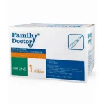 Jeringa Estéril 1ml (Aguja 25g X 58) - Family Doctor (1 Paq. 100 Cartuchos)