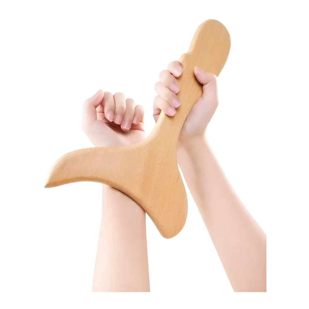 Masajeador De Madera Gua Sha para Drenaje Linfático (Por Unidad)