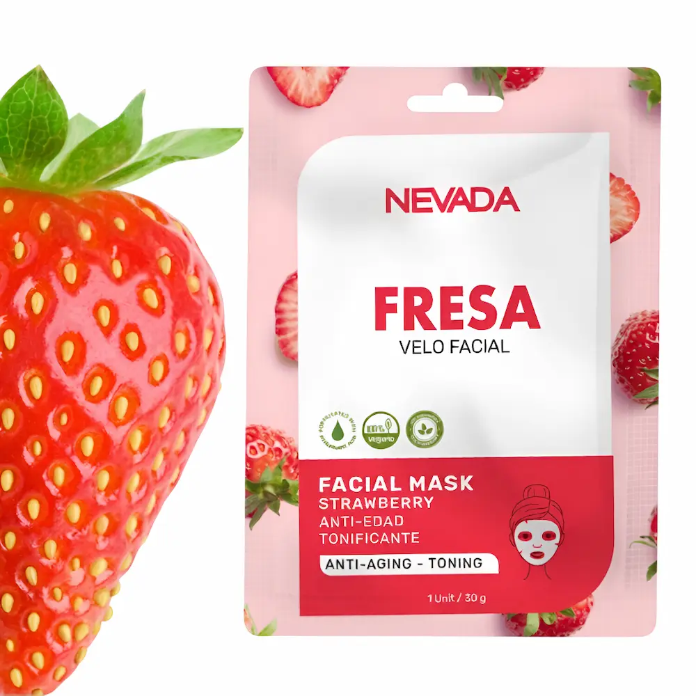 Mascarilla Velo Facial De Fresa (2 Cajas 20 Unid.)