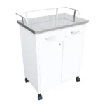 Mesa Auxiliar Con 2 Cajones Y Ruedas Para Aparatología (Por Unidad) - Mobiliario Estética