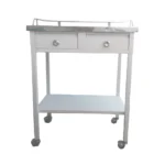 Mesa Auxiliar Móvil Con 2 Cajones Y Ruedas 70x45x80cm (Por Unidad)