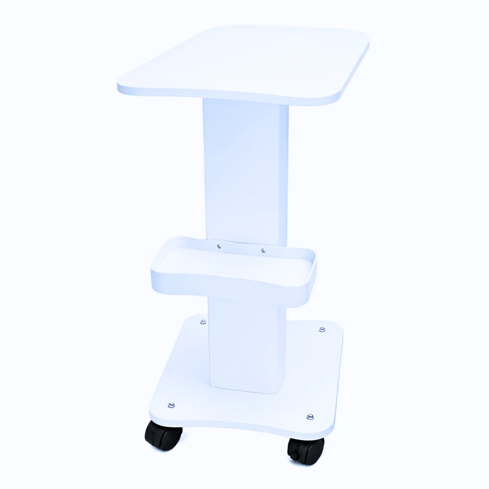 Mesa Auxiliar Rodable Con Bandeja Para Cabina Spa (1 Set Completo)