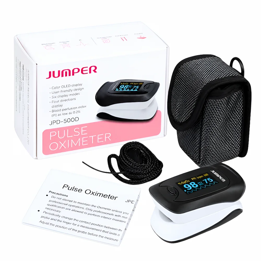Oxímetro De Pulso Digital Medidor De Oxígeno Jumper® (1 Set Completo)