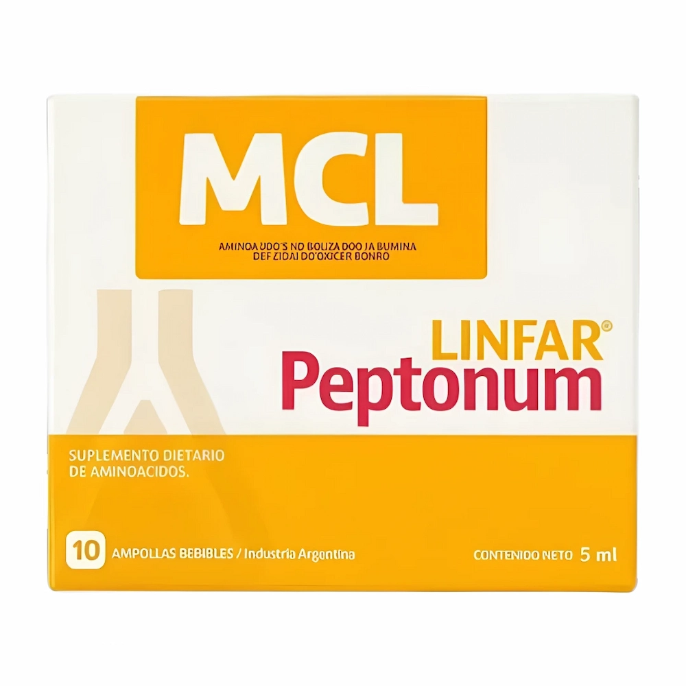 Peptonas Linfar® Peptonum Suplemento De Aminoácidos (1 Caja 10 Unid.)