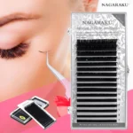 Pestañas Nagaraku Mixtas C y D Extensiones Premium de Seda Natural