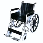 Silla De Ruedas Plegable Cómoda Con Aro PVC Llanta PU (Por Unidad)