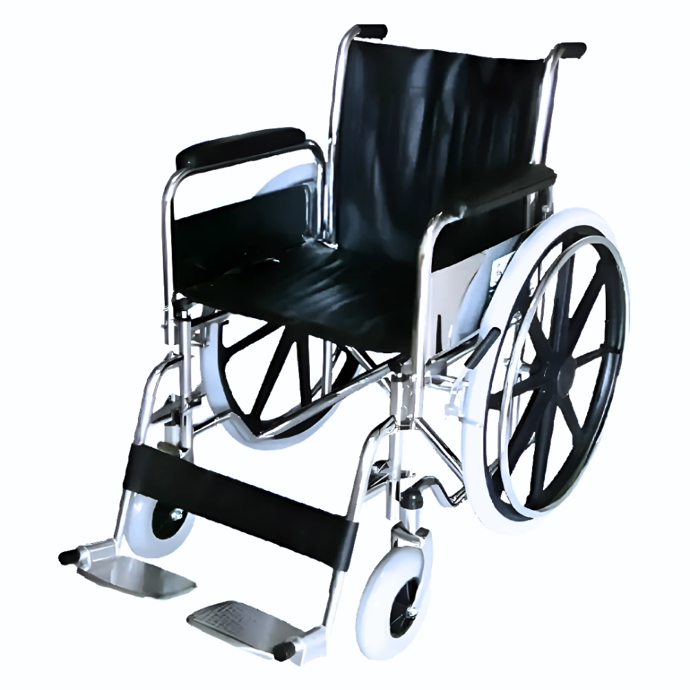 Silla De Ruedas Plegable Cómoda Con Aro PVC Llanta PU (Por Unidad)