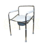 Silla Sanitaria con Apoyabrazos y Estructura de Alta Resistencia (Por Unidad)