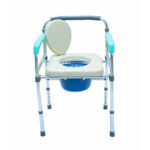 Silla Sanitaria Acolchada con Espaldar y Altura Regulable (Por Unidad)