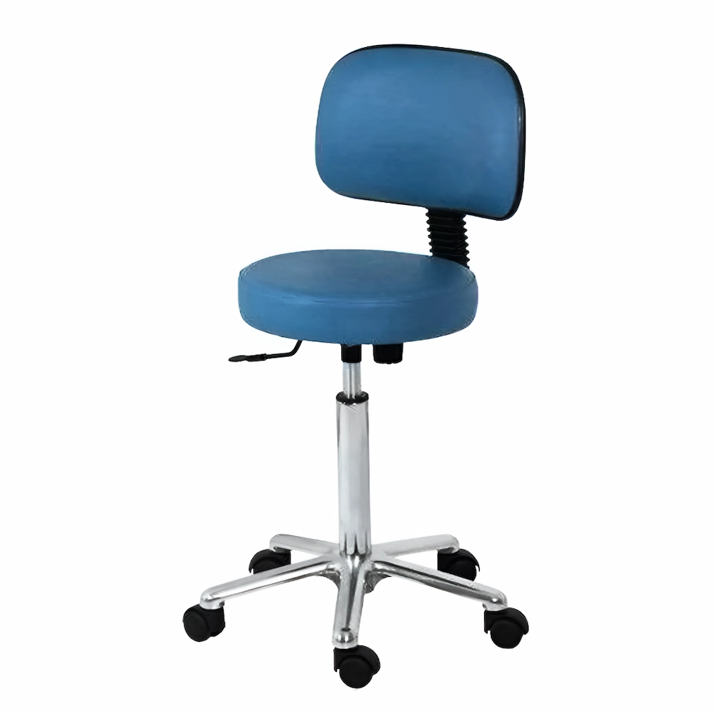 Taburete Regulable Con Respaldar Y Rodable Para Cabina 360° (1 Unidad)