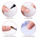 Tips Para Uñas Flexibles Curva Media Resistente (1 Caja 500 Unid.)