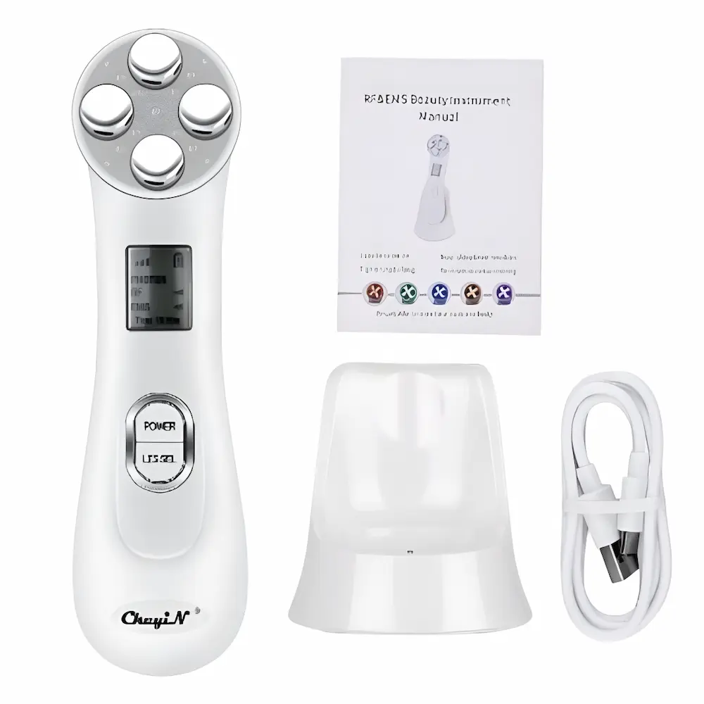 Electroporador Portátil Rf + Led Mesoterapia Sin Agujas (1 Set Completo)