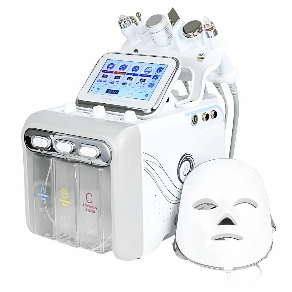 Hidrofacial 7 En 1 Profesional H2O2 + Máscara Led (1 Set Completo)