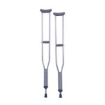 Par De Muletas Axilares De Aluminio Regulables (1 Par Completo)