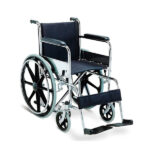 Silla De Ruedas No Desmontable Con Aros De Pvc Inoxidable (Por Unidad)