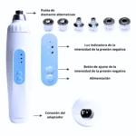 Punta De Diamante Portátil De Limpieza Facial Piel (1 Set Completo)