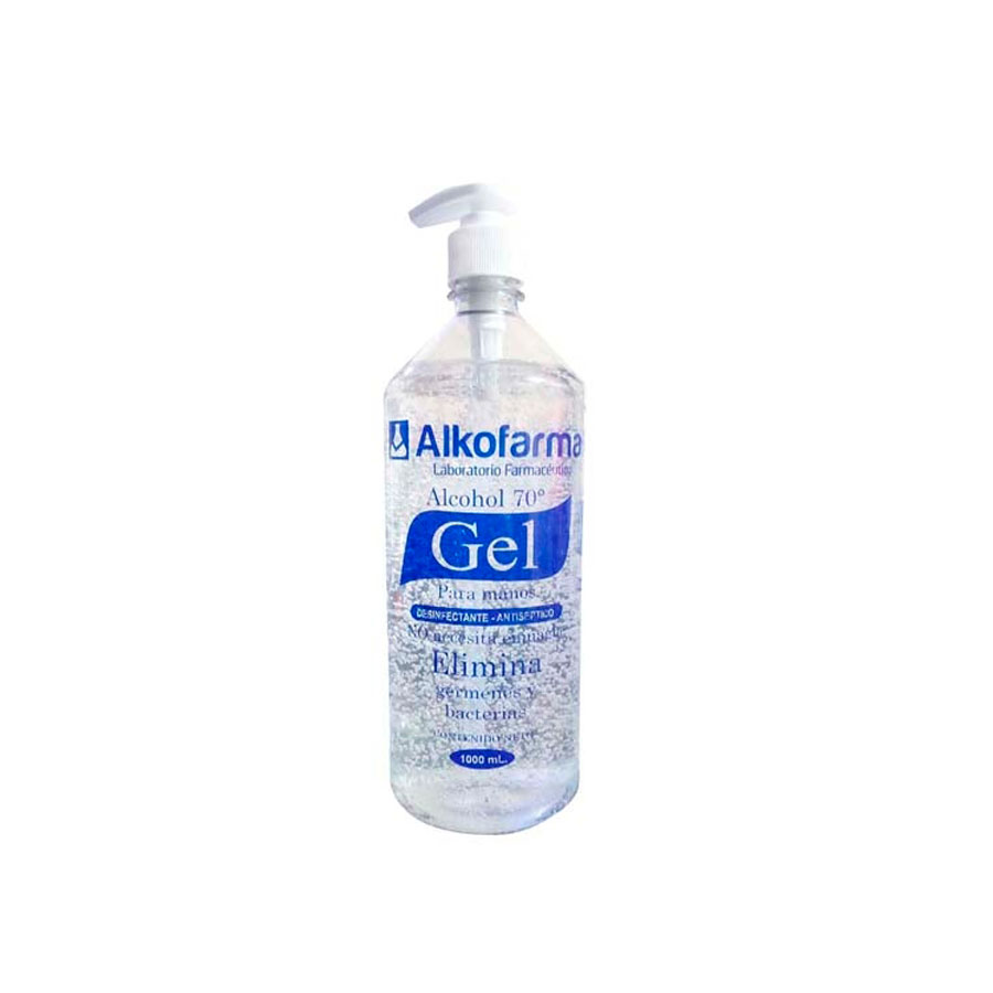 Alcohol En Gel Alkofarma® 70° Para Manos (1 Frasco 1L)