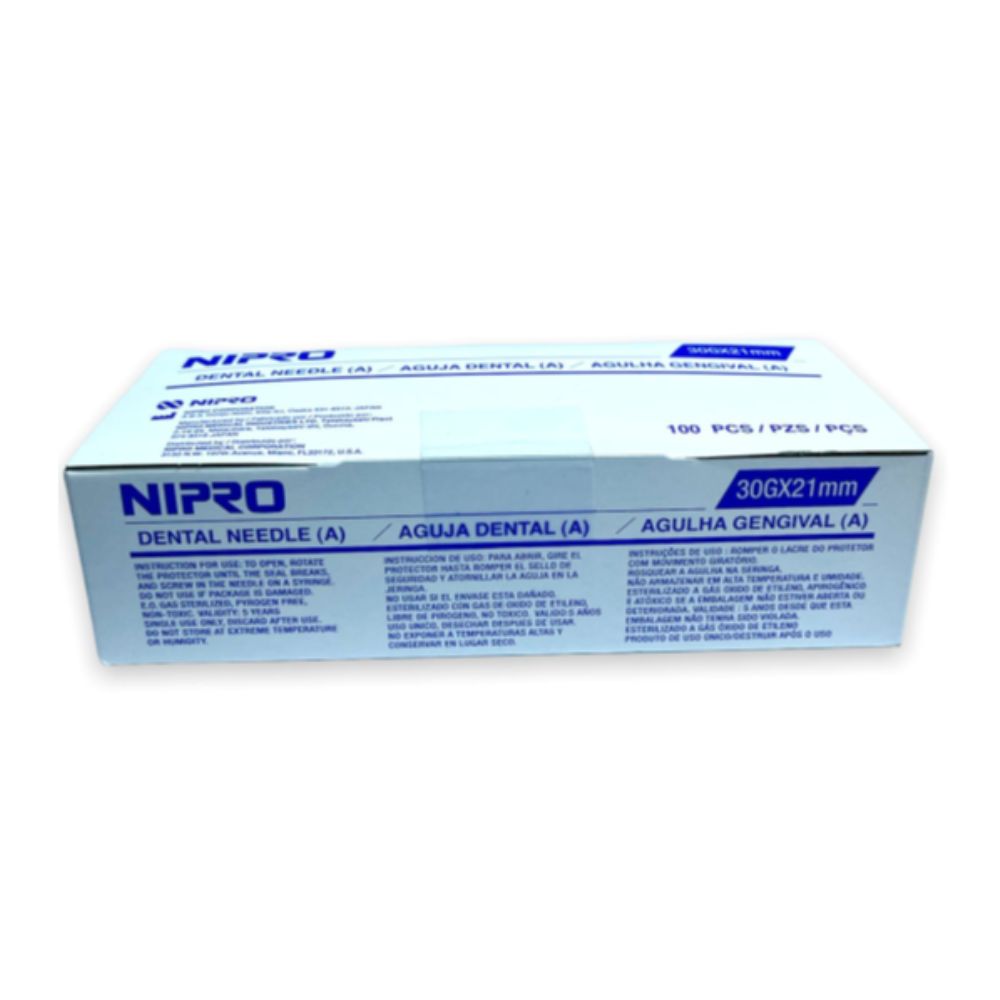 Aguja Dental Corta 30G X 21Mm Nipro® (Por Unidad)