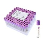Tubos Tapa Lila Kang Jian® Edta K2 3Ml (1 Gradilla 100 Unidades)