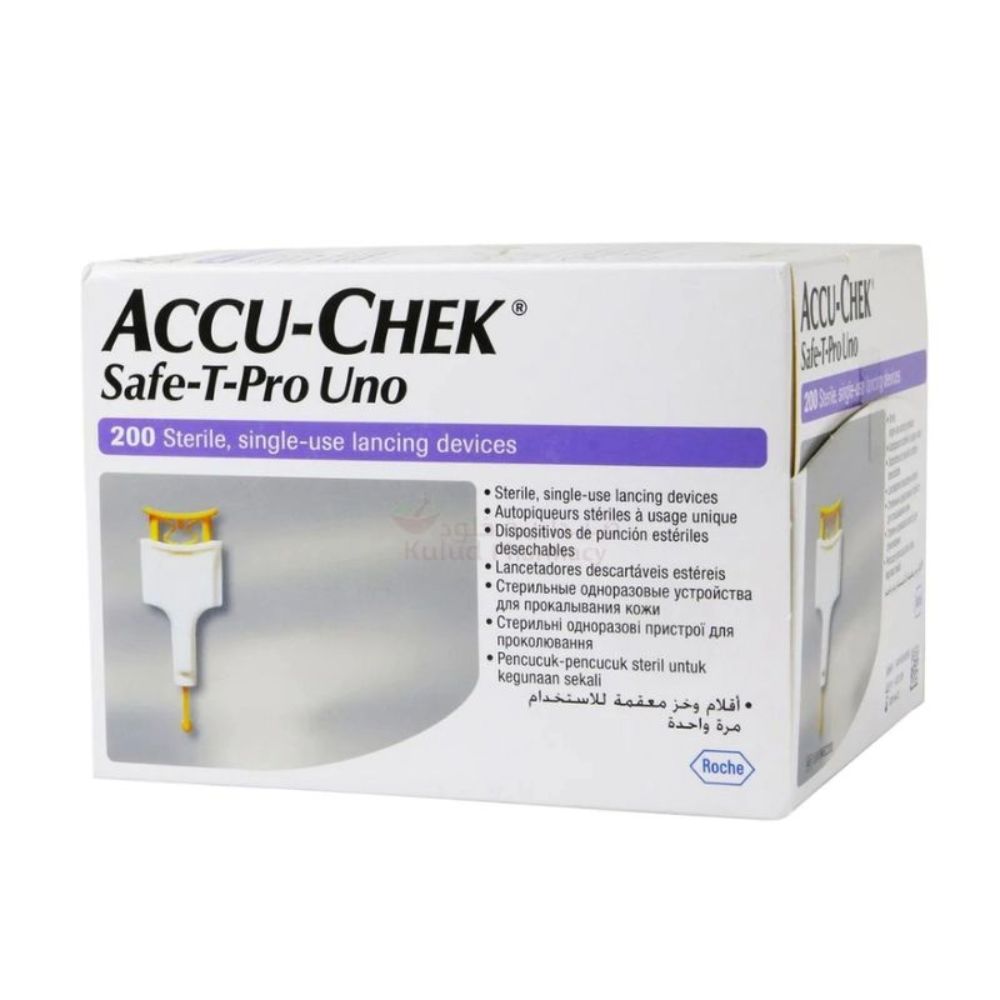 Lancetas Accu-Chek® Safe-T-Pro Uno 28G (1 Caja 200 Unid.)