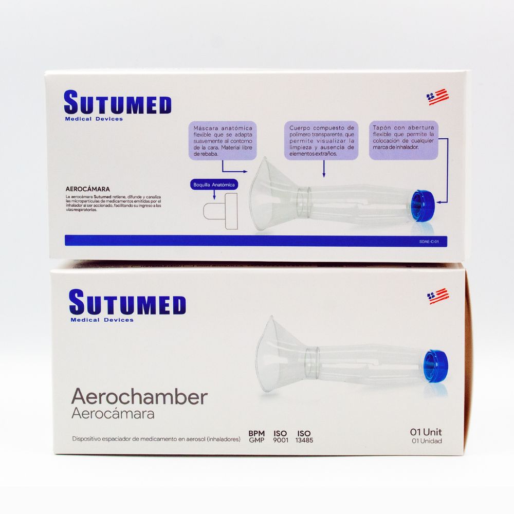 Aerocámara Sutumed® Espaciador Para Inhalación (1 Caja 3 Unid.)