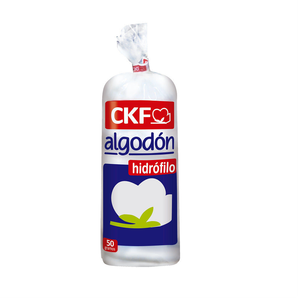 Algodón Hidrófilo Cfk® 50 Gr Suavidad Y Alta Absorción (1 Caja 10 Unid.) Algodón Hidrófilo Cfk® 50 Gr Suavidad Y Alta Absorción (1 Caja 10 Unid.)