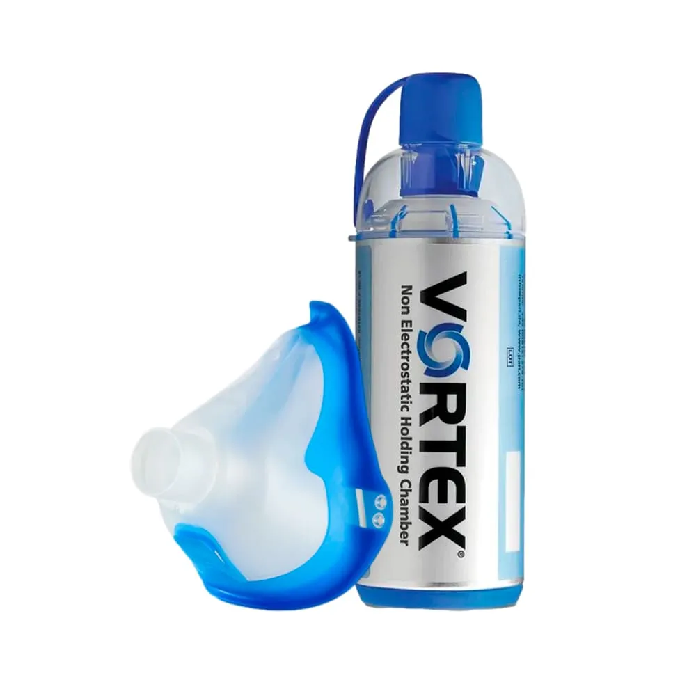 Aerocámara Espaciadora Vortex® Con Mascarilla (1 Kit Completo)