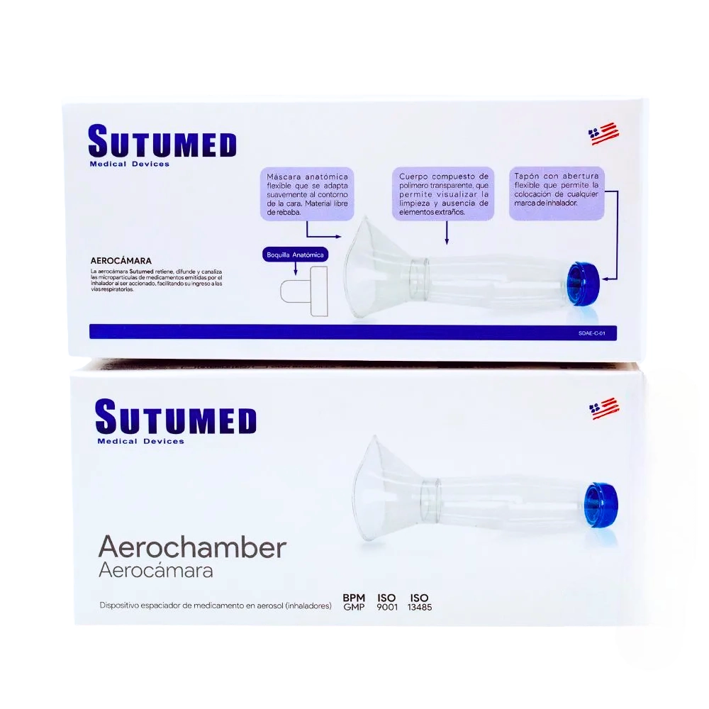 Aerocámara Sutumed® Espaciador Para Inhalación (1 Caja 3 Unid.)