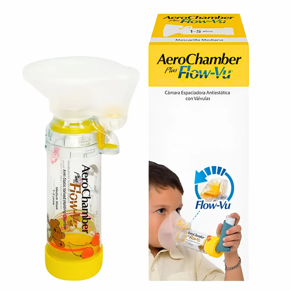 Aerochamber® Plus Flow-Vu Mascarilla Mediana 1-5 Años (Por Unidad)