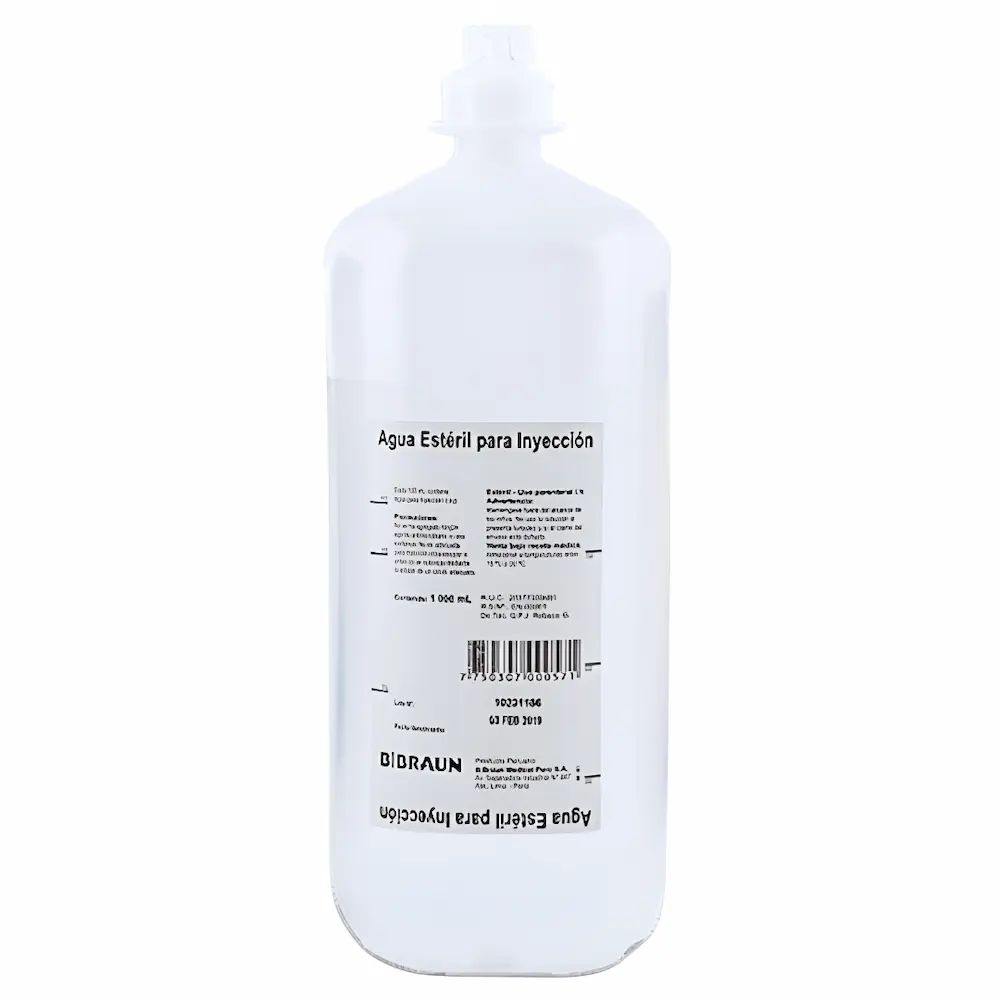 Agua Estéril Para Inyección 1L Ecoflac B. Braun® (Por Unidad)