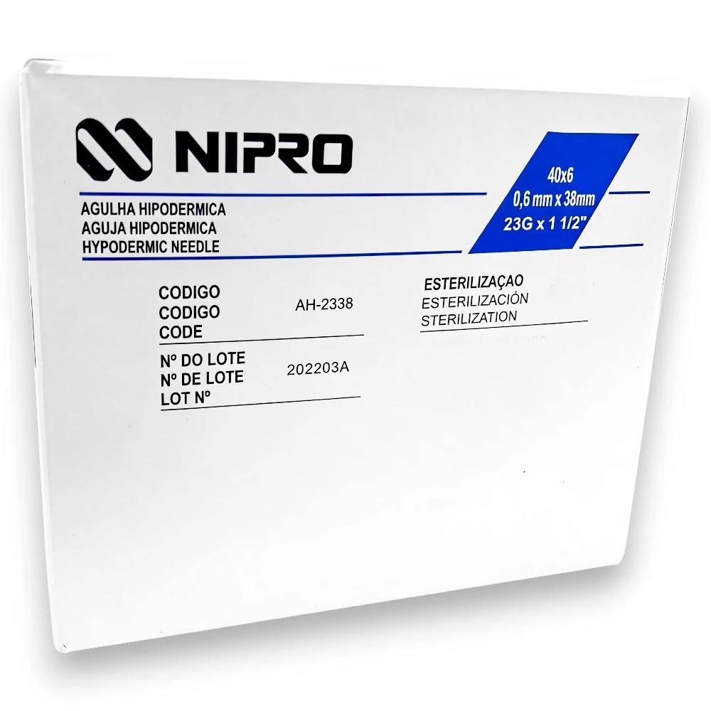 Aguja Hipodérmica Nipro® 23G X 1 1/2 (5 Cajas 500 Unid.)