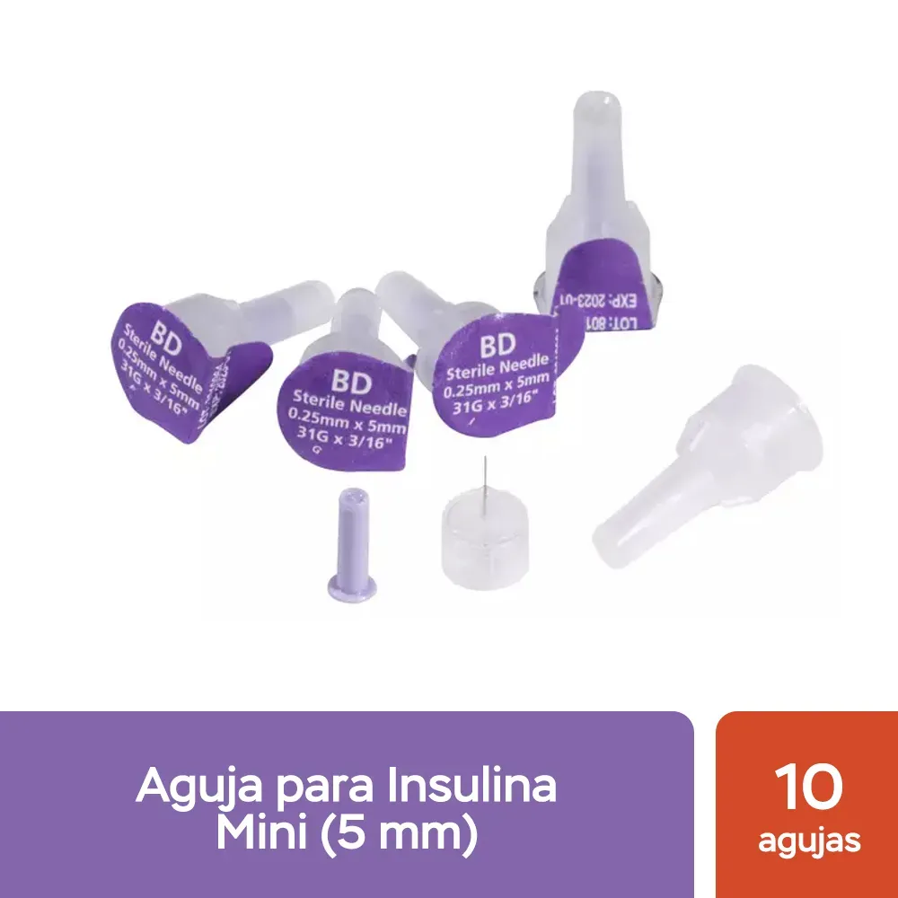 Aguja Para Insulina Bd Ultra Fine® 5Mm Mini (1 Caja 20 Unid.)