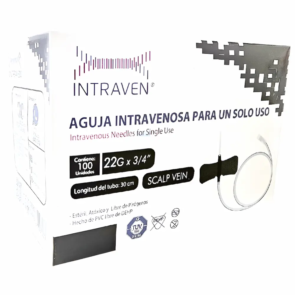 Agujas De Alita Intraven® Scalp Vein 22G (1 Caja 100 Und)