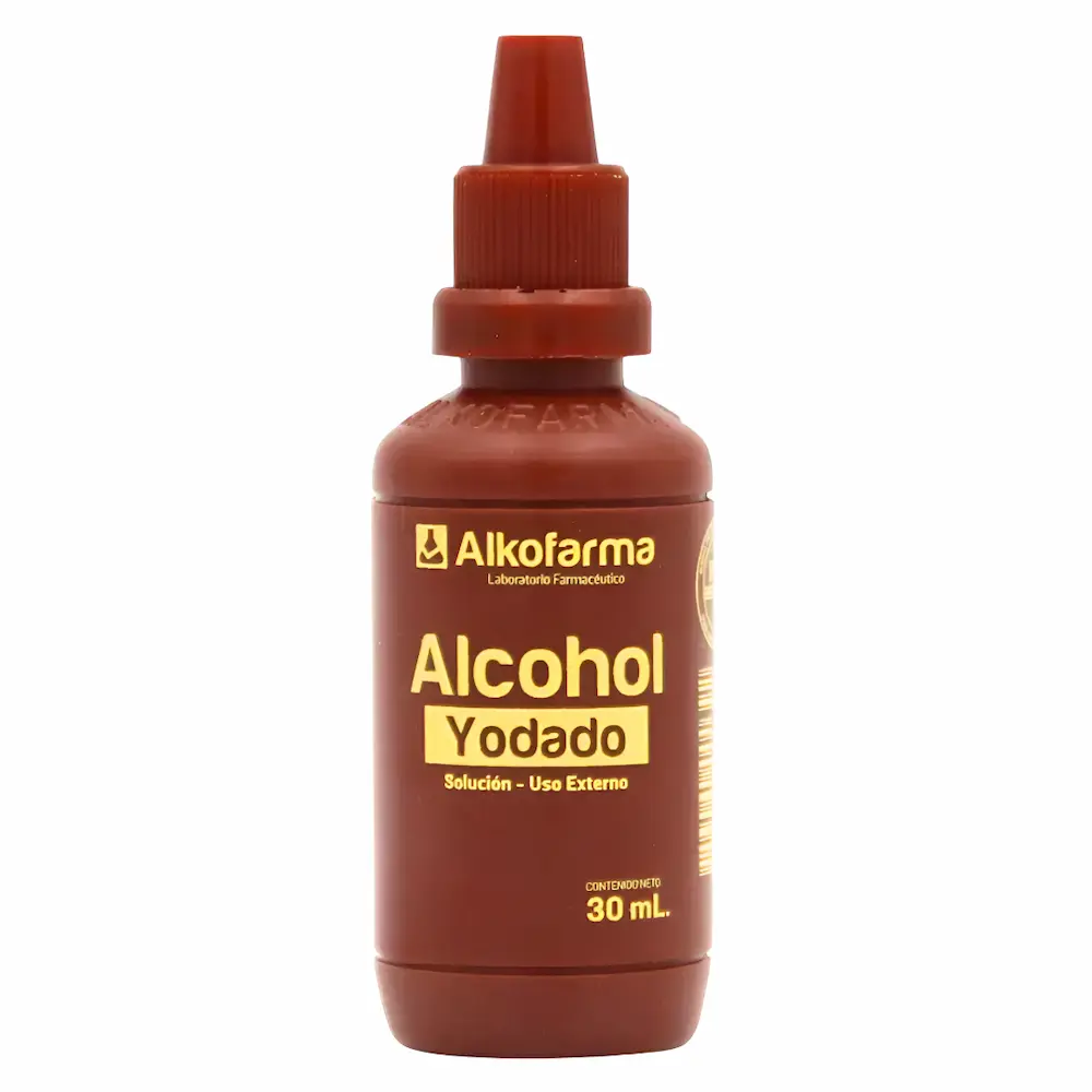 Alcohol Yodado Alkofarma® En Gotas (1 Caja 20 Frascos)