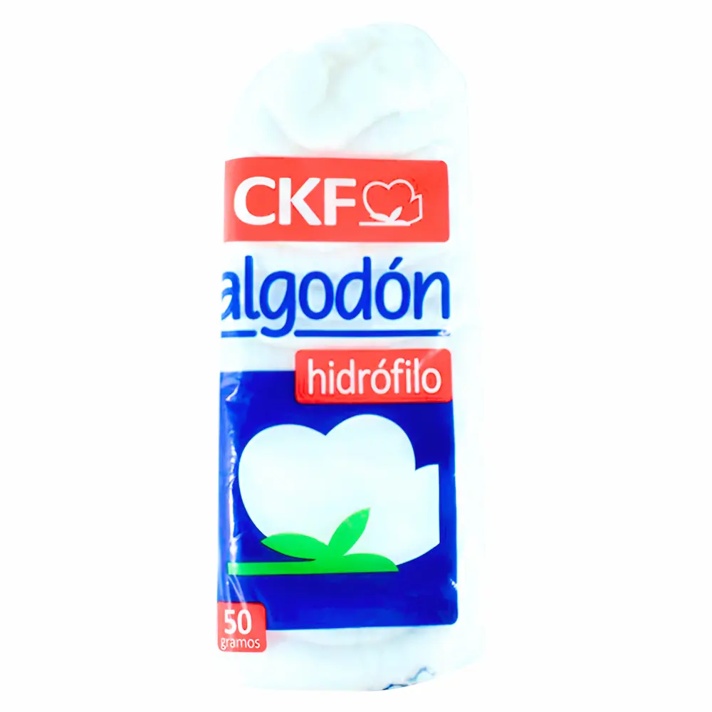 Algodón Hidrófilo Ckf® Absorbente Clínico 50G (1 Caja 15 Unid.) Algodón Hidrófilo Ckf® Absorbente Clínico 50G (1 Caja 15 Unid.)