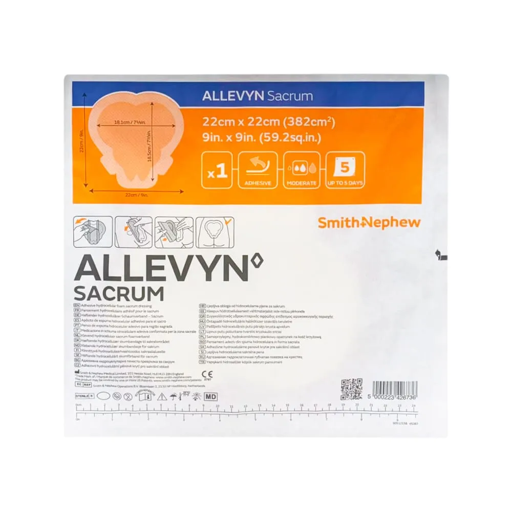 Apósito Allevyn™ Sacrum Smith&Nephew 22X22Cm (1 Sobre 1 Unid.) Apósito Allevyn™ Sacrum Smith&Nephew 22X22Cm (1 Sobre 1 Unid.)