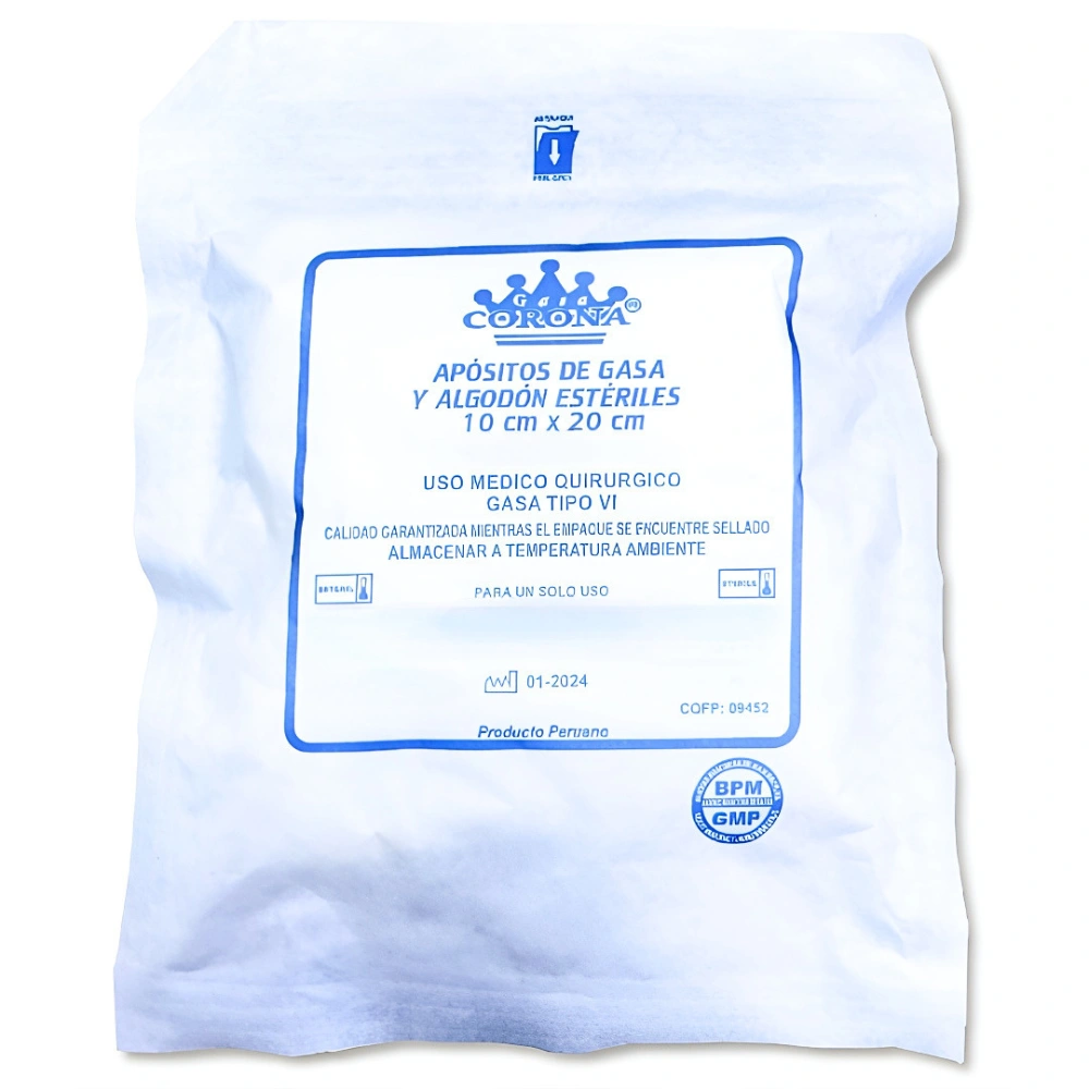Apósito De Gasa Estéril Corona® 10X20Cm (1 Caja 15 Unid.) Apósito De Gasa Estéril Corona® 10X20Cm (1 Caja 15 Unid.)